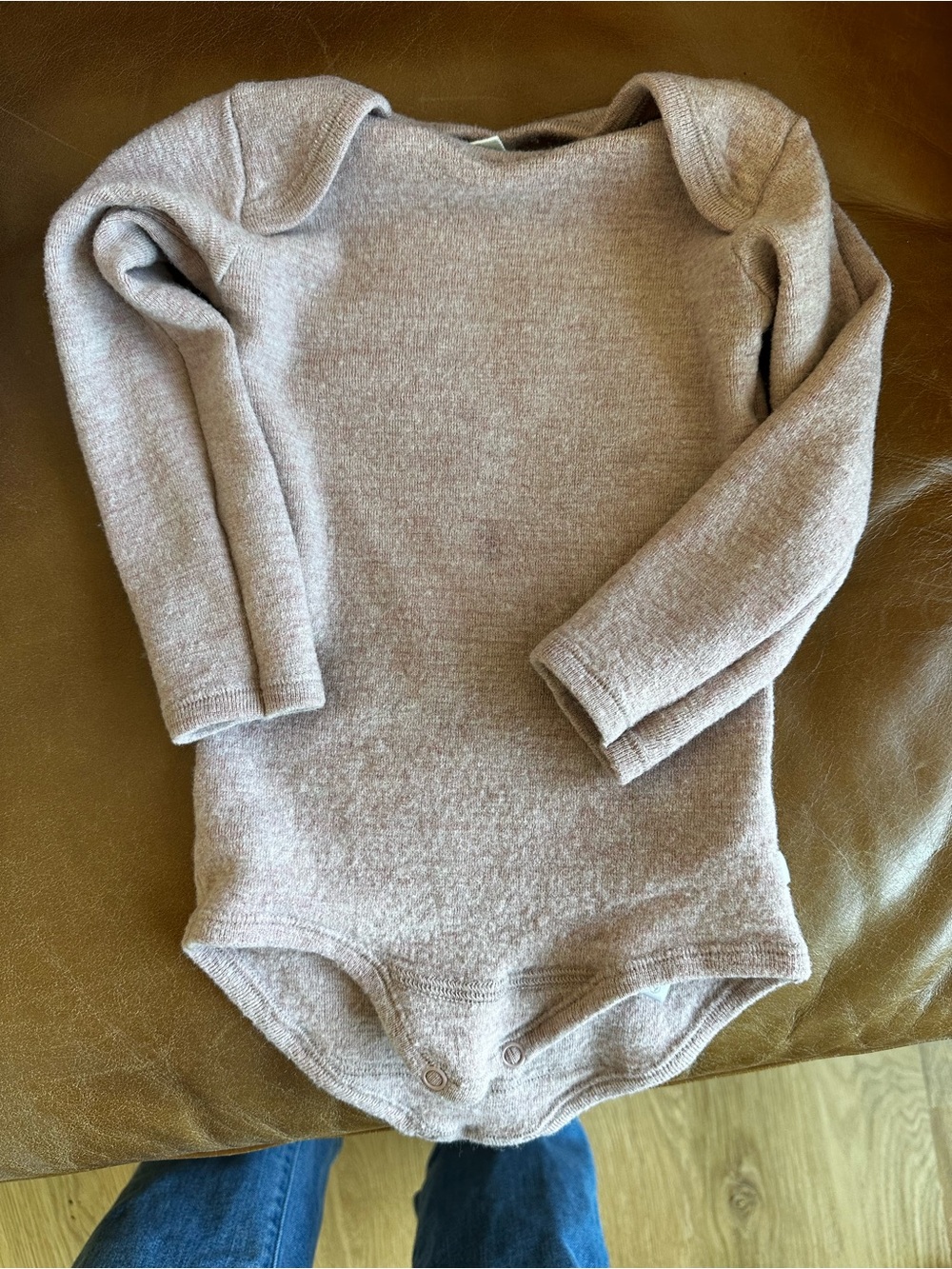 [Dilling] Wool Long-Sleeve Baby Bodysuit